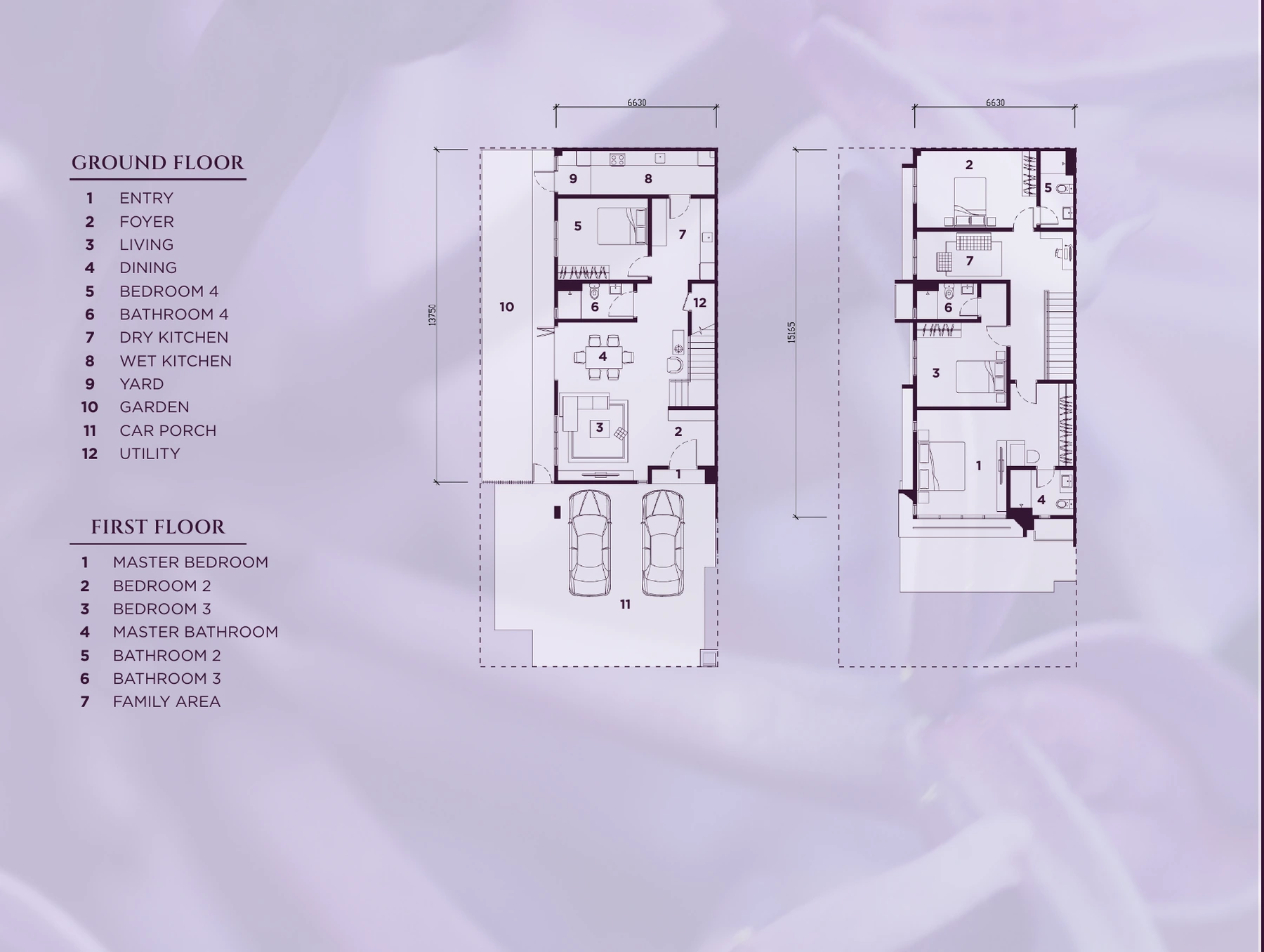 The Straits View Garden B 户型图，4房